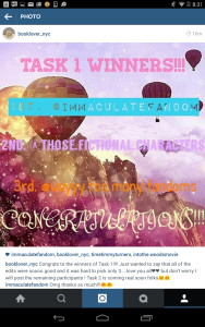List of Winners! Im there at the top! :)